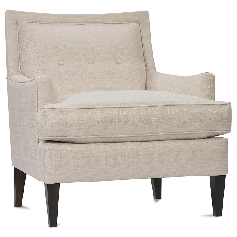 Rowe Monroe N730 006 Contemporary Low Back Chair with Buttons and